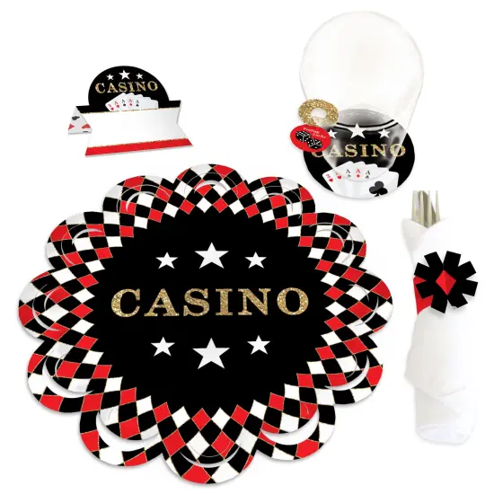 Big Dot of Happiness Las Vegas - Casino Party Paper Charger & Table Decorations Chargerific Kit for 8 {1}