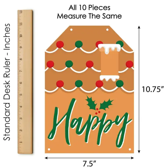 Big Dot of Happiness Gingerbread Christmas - Hanging Vertical Paper Door Banners - Gingerbread Man Holiday Party Wall Decor Kit - Indoor Door Decor {7}