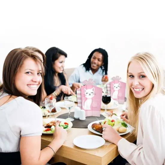 Big Dot of Happiness Purr-fect Kitty Cat - Table Decorations - Kitten Meow Baby Shower or Birthday Party Fold and Flare Centerpieces - 10 Count {7}