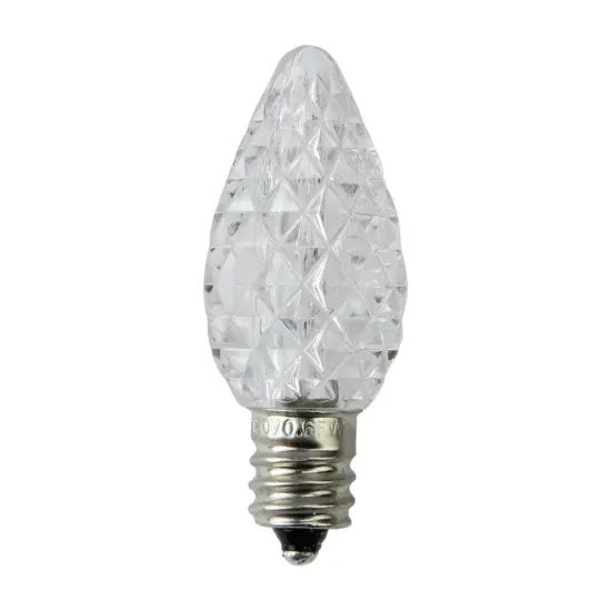 Northlight Faceted LED C7 Christmas Replacement Bulbs - Pure White - Pack of 25 {1}