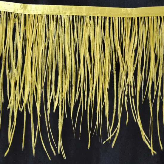 Belagio Ostrich Feather Trim, 6" Wide, Gold {1}