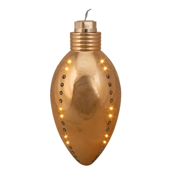 Hofert LED Lighted Multi-Function Commercial Christmas Ornament - Gold - 10" - Clear Lights {1}