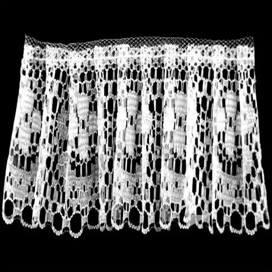 Belagio Gathered Lace Trim, 1.5" Wide, White, 40-Yard Bolt {1}