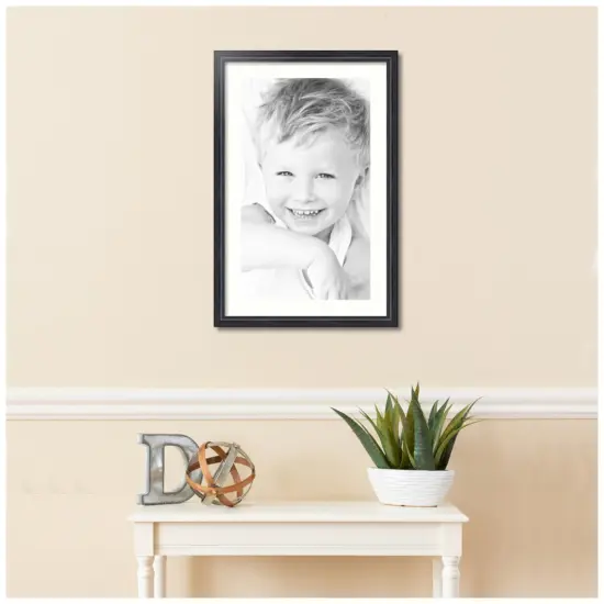 ArtToFrames 18x28" Matted Picture Frame with 14x24" Single Mat Photo Opening Framed in 1.25" Black and 2" Mat (FWM-4083-18x28) {2}