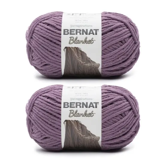 Bernat Blanket Shadow Purple Yarn - 2 Pack of 300g/10.5oz - Polyester - 6 Super Bulky - 220 Yards - Knitting/Crochet {1}