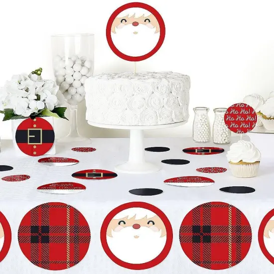 Big Dot of Happiness Jolly Santa Claus - Christmas Party Giant Circle Confetti - Holiday Party Decorations - Large Confetti 27 Count {6}
