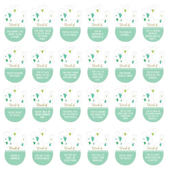 Big Dot of Happiness Drink If Game - Final Fiesta - Last Fiesta Bachelorette Party Game - 24 Count {3}