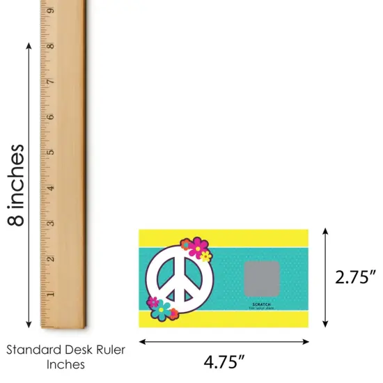 Big Dot of Happiness 60's Hippie - 1960s Groovy Party Game Scratch Off Dare Cards - 22 Count {7}