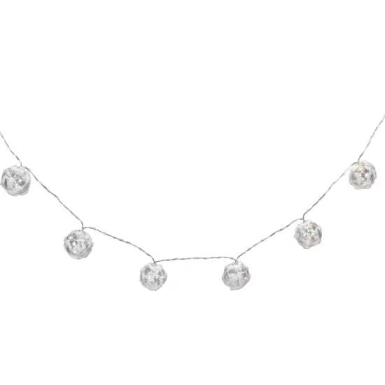 Northlight LED Snowy Ball Christmas Light Set - 4.75' Clear Wire - 10ct {5}