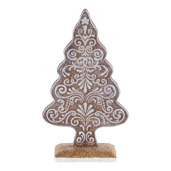 Northlight Glittered Gingerbread Tree Christmas Decoration - 8.25" Beige {1}