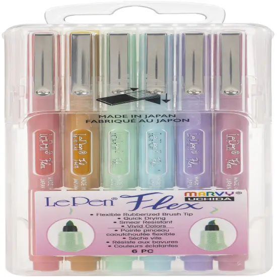 Uchida Le Pen Flex Set 6/Pkg-Pastel Colors {1}