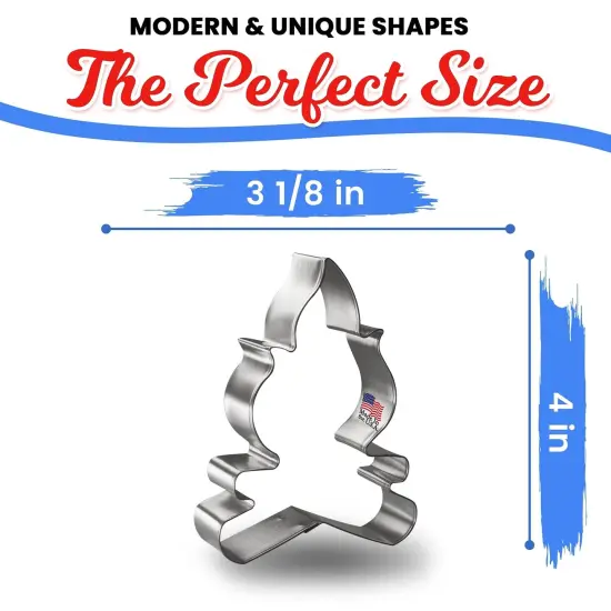 Campfire Cookie Cutter 4 in B1568, CookieCutter.com, Tin Plated Steel, Handmade in the USA {3}