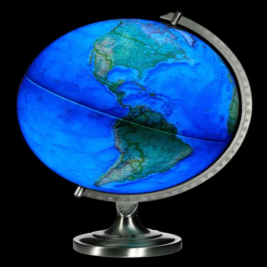 National Geographic Bartlett 12" Diameter Blue Ocean Illuminated World Globe {2}