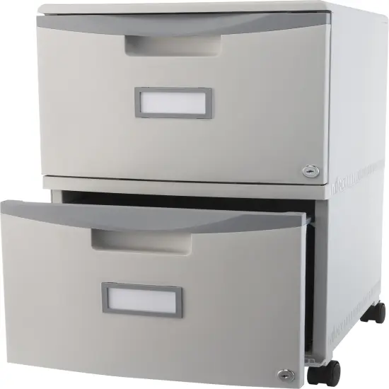 Storex 2-Drawer Mobile File Cabinet with Lock, Legal/Letter, Gray (Drop Ship Approved Packing) (replaces 61301B01C) {1}