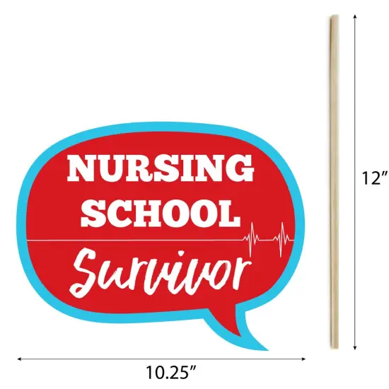 Big Dot of Happiness Nurse Graduation - Medical Nursing Graduation Photo Booth Props Kit - 20 Count {7}