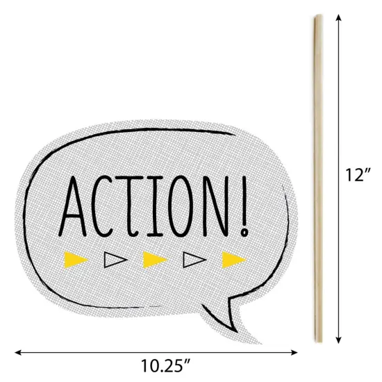 Big Dot of Happiness Movie - Hollywood Party Photo Booth Props Kit - 20 Count {7}