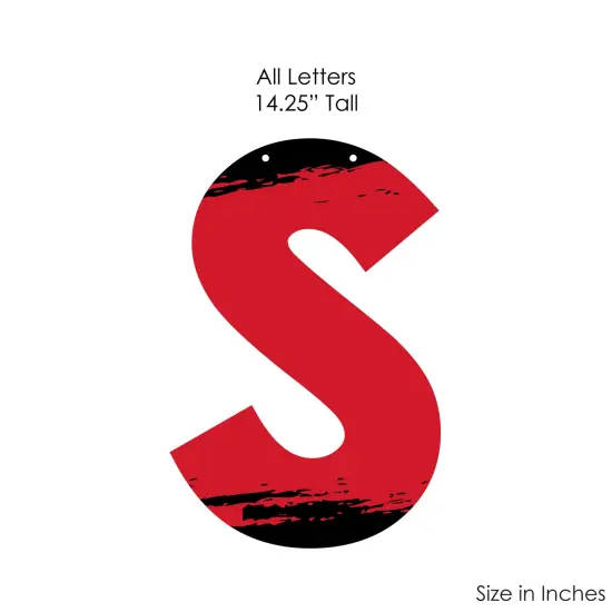 Big Dot of Happiness Red Senior Night - High School Sports and Graduation Party Decorations - Seniors - Outdoor Letter Banner {7}