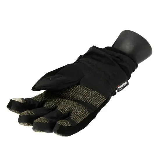 Christmas Central Women's Black Softshell Thinsulate Touchscreen Ski Freestyle Gloves - Small {3}