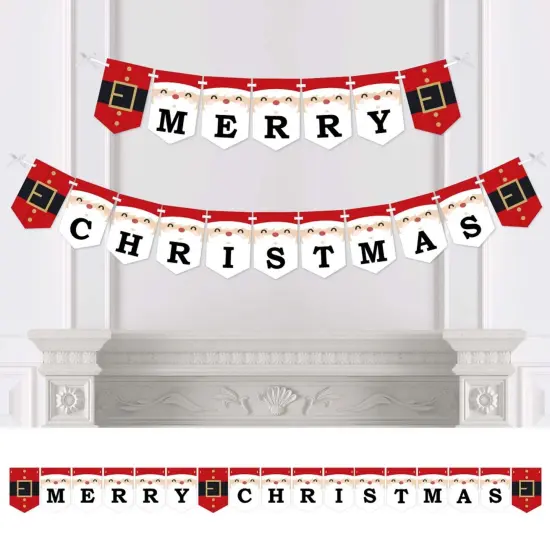 Big Dot of Happiness Jolly Santa Claus - Christmas Party Bunting Banner - Party Decorations - Merry Christmas {1}