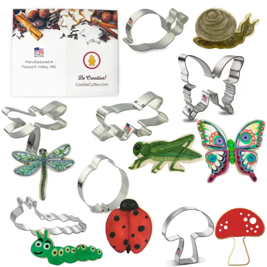 Insect Cookie Cutters 7 Pc Set, CookieCutter.com, Tin Plated Steel, Handmade in the USA {1}