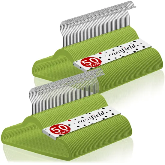 Casafield 100 Velvet Kid's Hangers - 14" Size for Children's Clothes {1}