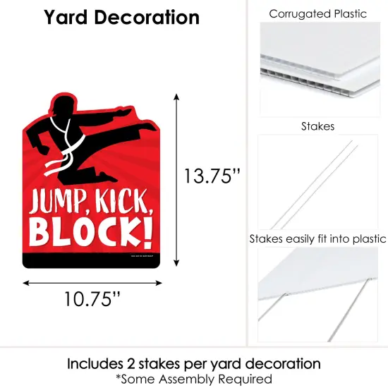 Big Dot of Happiness Karate Master - Outdoor Lawn Sign - Martial Arts Birthday Party Yard Sign - 1 Piece {7}