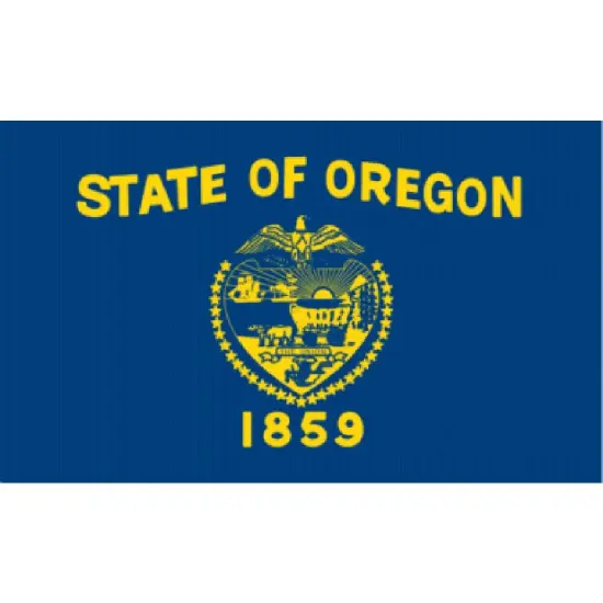 Oregon Flag with Grommets 3ft x 5ft {1}