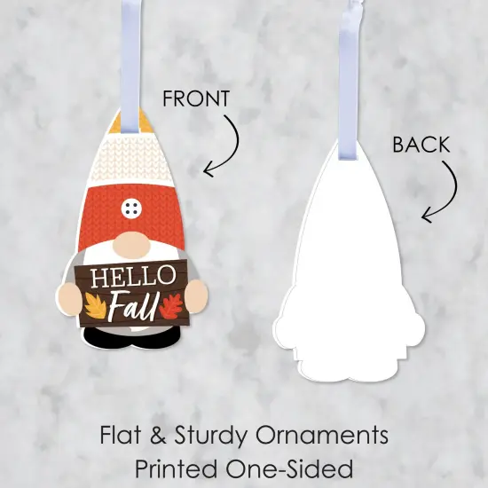 Big Dot of Happiness Fall Gnomes - Autumn Harvest Decorations - Tree Ornaments - Set of 12 {7}