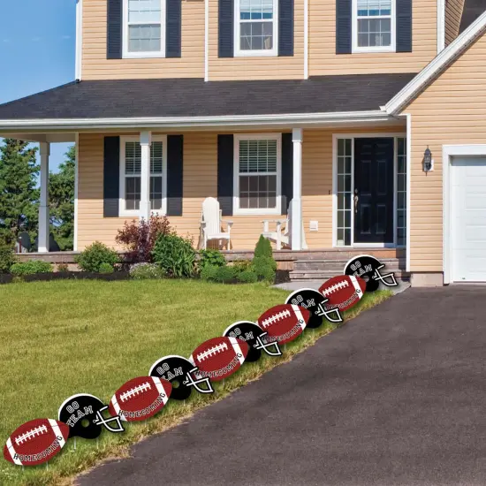 Big Dot of Happiness Homecoming - Helmet and Football Lawn Decorations - Outdoor Football Themed Yard Decorations - 10 Piece {4}