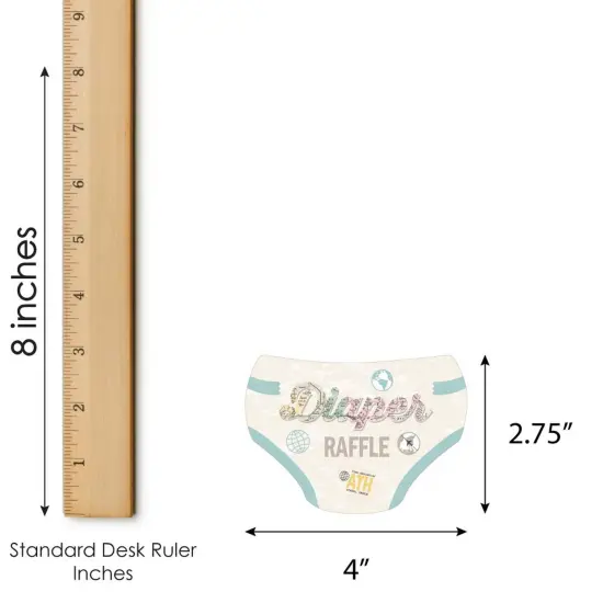 Big Dot of Happiness World Awaits - Diaper Shaped Raffle Ticket Inserts - Travel Themed Baby Shower Activities - Diaper Raffle Game - Set of 24 {4}