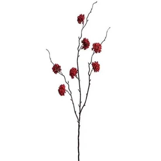Allstate Berry Cluster Twig Artificial Spray - 34" - Red {1}