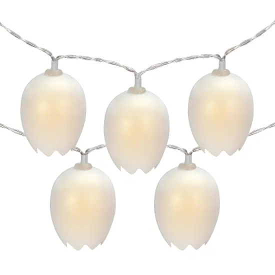 Northlight 10-Count Cracked Easter Egg LED String Lights, 4.5ft, Clear Wire White {1}