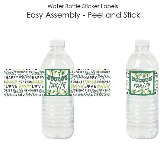 Big Dot of Happiness Family Tree Reunion - Family Gathering Party Water Bottle Sticker Labels - Set of 20 {3}