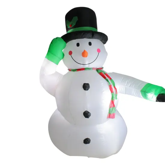 Northlight LED Lighted Inflatable Snowman Outdoor Christmas Decoration - 8' White {1}