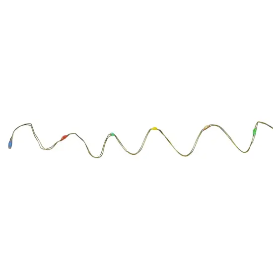 Brite Star LED Micro Fairy Christmas Lights - Multi-Color - 6 ftCopper Wire Silver {1}