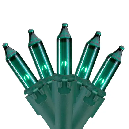 Northlight Mini Incandescent Christmas Lights - Teal Green - 35' Green Wire - 100ct {3}