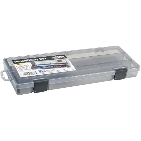 ArtBin Pencil/Utility Box-12.38"X4.875"X1.75" Translucent Charcoal {2}