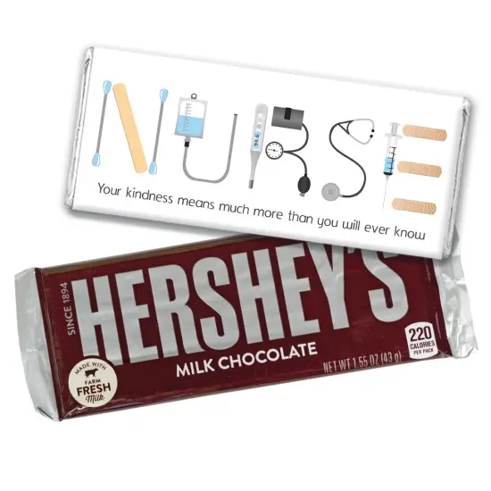 Nurse Appreciation Week Thank You Candy Gifts in Bulk Hershey's Chocolate Bars by Just Candy {1}