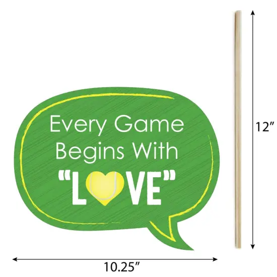 Big Dot of Happiness Funny You Got Served - Tennis - Baby Shower or Tennis Ball Birthday Party Photo Booth Props Kit - 10 Piece {6}