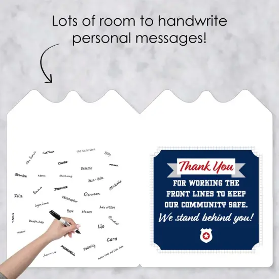 Big Dot of Happiness Thank You Police Officers - First Responders Appreciation Giant Greeting Card - Big Shaped Jumborific Card {4}