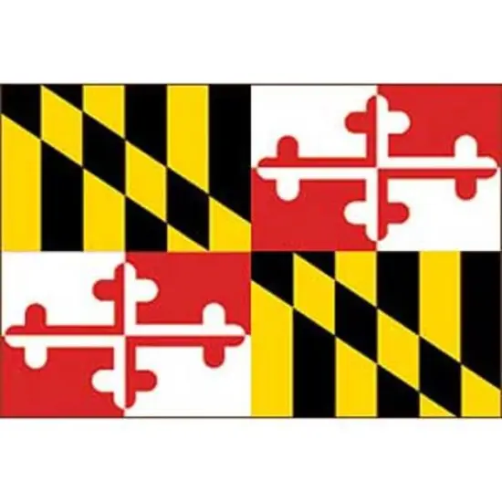 Maryland Flag On Stick 4" x 6" {1}