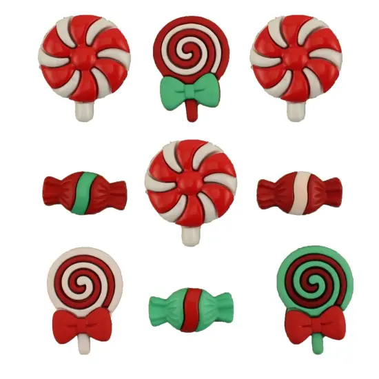 Buttons Galore Christmas Candy Craft Buttons - 27 Sewing & Craft Buttons {1}