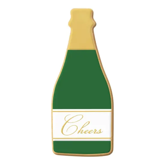Champagne Bottle Cookie Cutter 4.5 in B1561, CookieCutter.com, Tin Plated Steel, Handmade in the USA {2}
