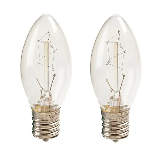 Darice Vintage Lighting C9 Style E17 Base Christmas Replacement Bulbs - Set of 2 Clear {3}