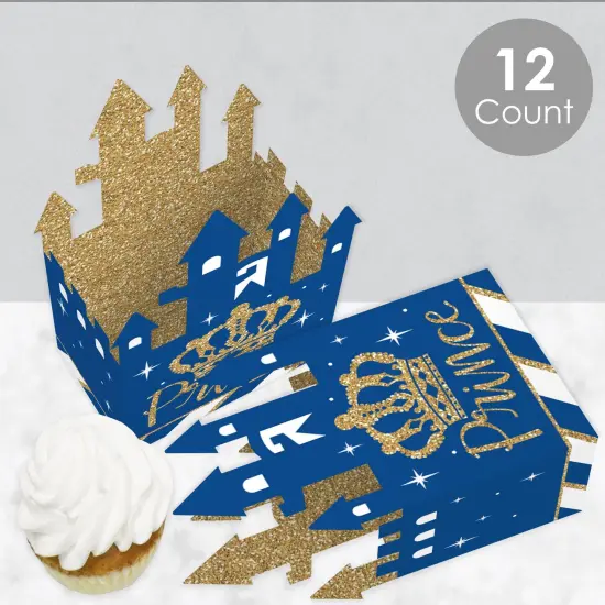 Big Dot of Happiness Royal Prince Charming - Baby Shower or Birthday Party Favor Gift Boxes - Castle Boxes - Set of 12 {4}