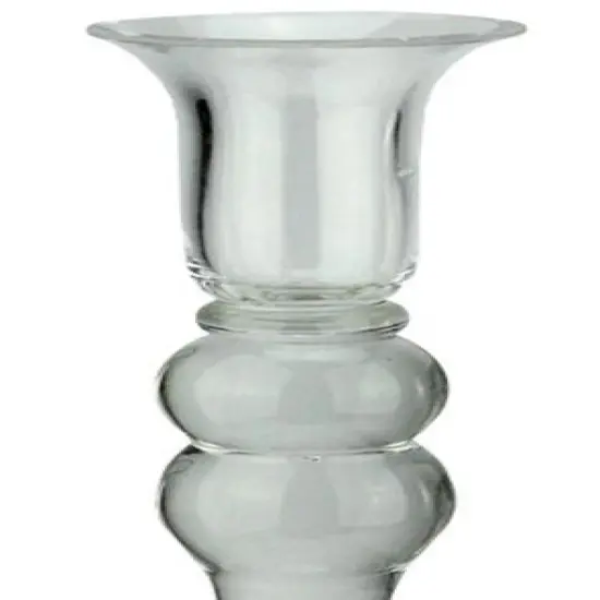 Northlight 12" Clear Transparent Glass Taper Candle Holder {3}