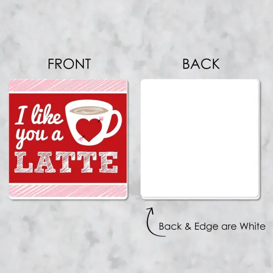 Big Dot of Happiness Conversation Hearts - Funny Valentine's Day Party Decorations - Drink Coasters - Set of 6 {7}