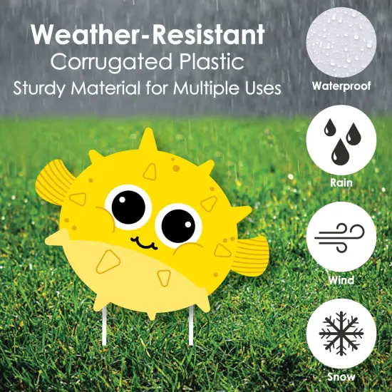 Big Dot of Happiness Under the Sea Critters - Yard Sign and Outdoor Lawn Decorations - Birthday Party or Baby Shower Yard Signs - Set of 8 {4}