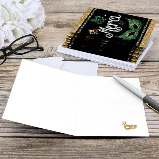 Big Dot of Happiness Mardi Gras - Masquerade Party Thank You Cards (8 count) {6}