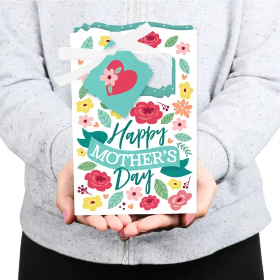 Big Dot of Happiness Colorful Floral Happy Mother's Day - We Love Mom Party Favor Boxes - Set of 12 {6}